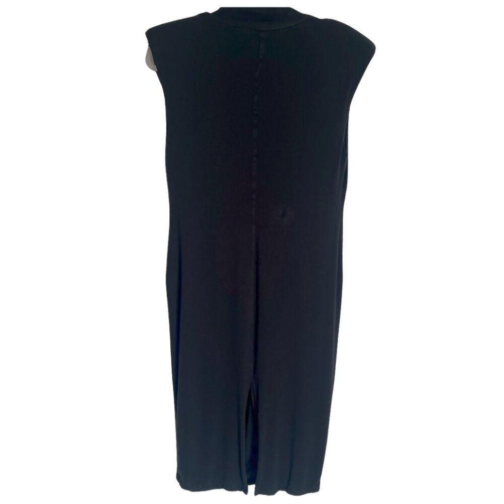 Good American Black Cap Shoulder Midi Dress - Picture 2 of 4